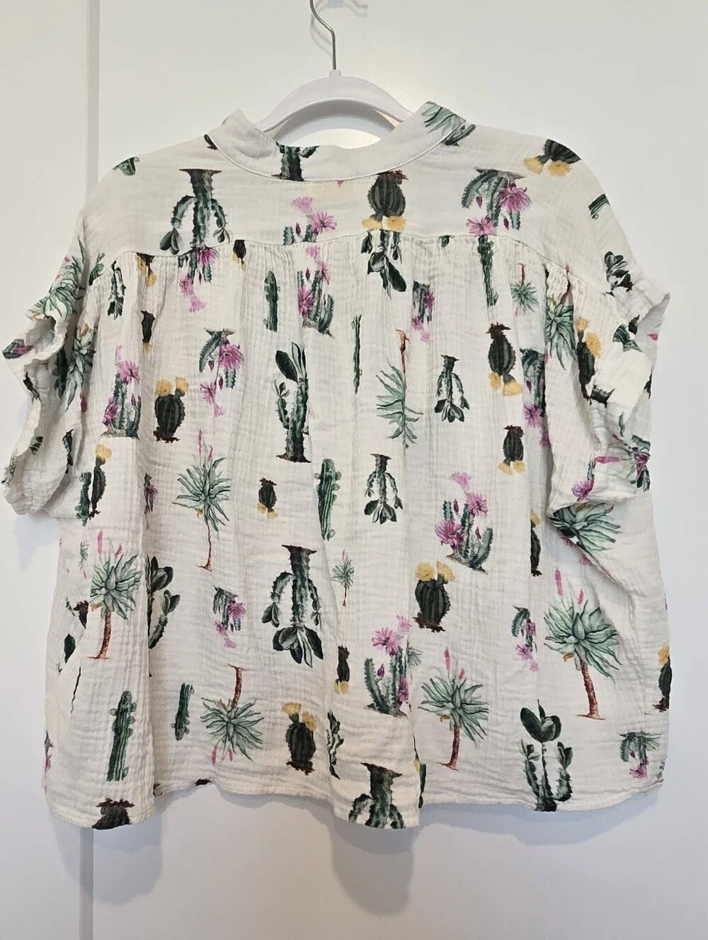 Boutique Cactus Print Set - Top & Shorts With Pockets
